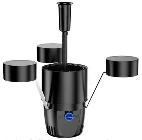 wiltec CSP 250 Floating Pond Skimmer Surface Fountain Pump