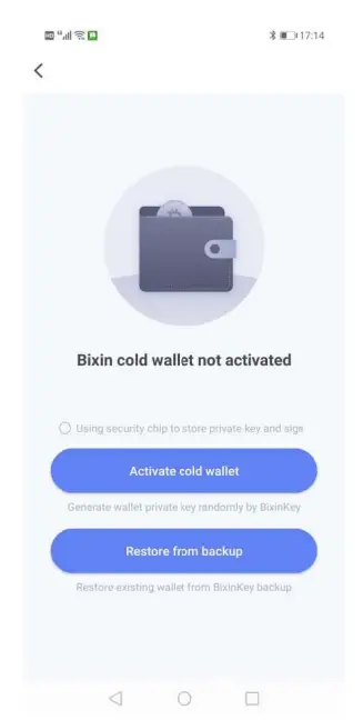 Bixin BIXA KEY1 Device Personal Wallet Apps - app5