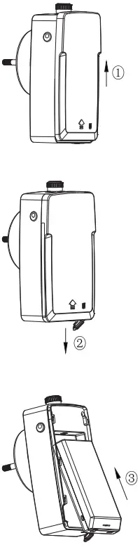 HAMPTON BAY FE30 DM 12 Rechargeable DC Misting HV Fan - Detaching the battery