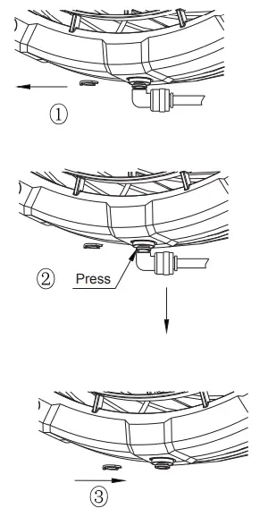 HAMPTON BAY FE30 DM 12 Rechargeable DC Misting HV Fan - Removal of water pipe
