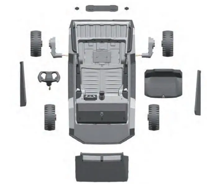 Pinghu City Jujun Vehicle BRD-2102 Childrens Ride On Car Instruction Manual - Assembly Parts Diagram