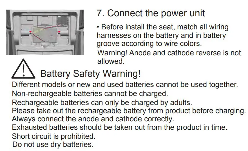 Pinghu City Jujun Vehicle BRD-2102 Childrens Ride On Car Instruction Manual - Assembly Steps