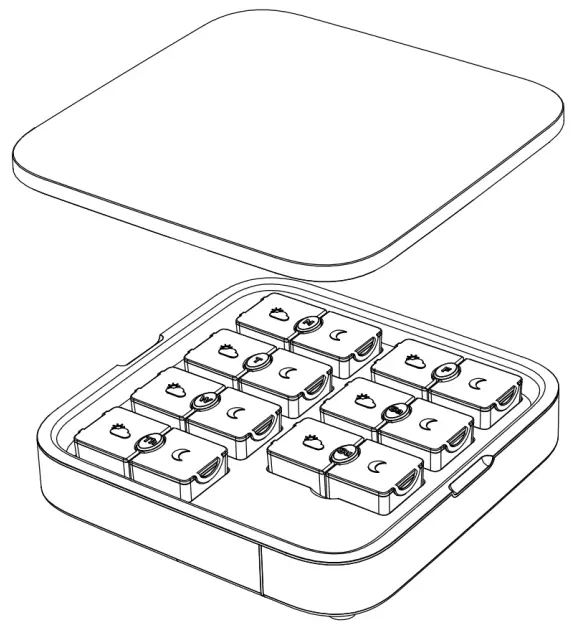 loba LATH0001B Home Pill Organizer