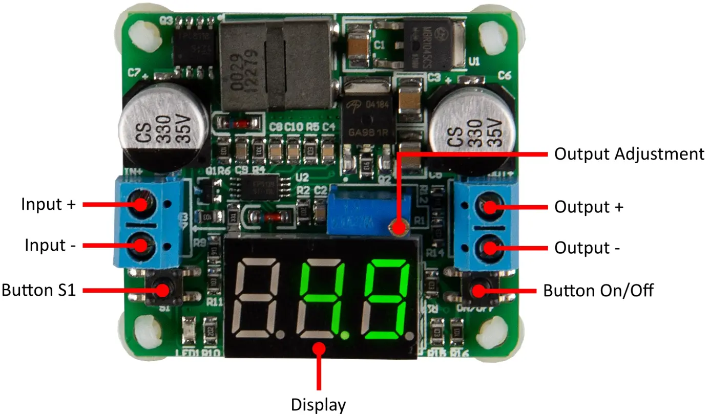 JOY iT SBC BUCKBOOST01 Buck and Boost Voltage Transformer - DEVICE OVERVIEW