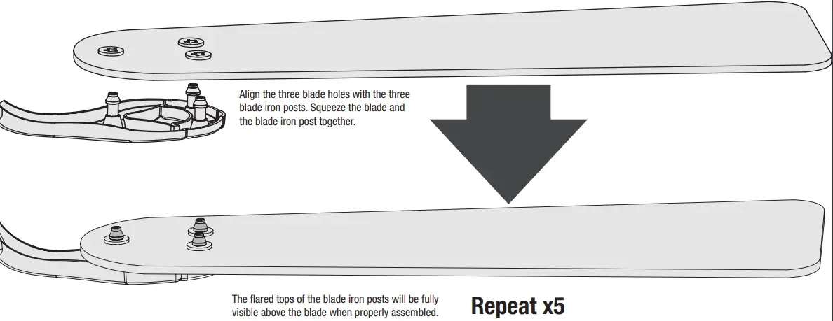 Hunter 51856 Crestfield 52 Inch Ceiling Fan with 3 LED Lights - Blades