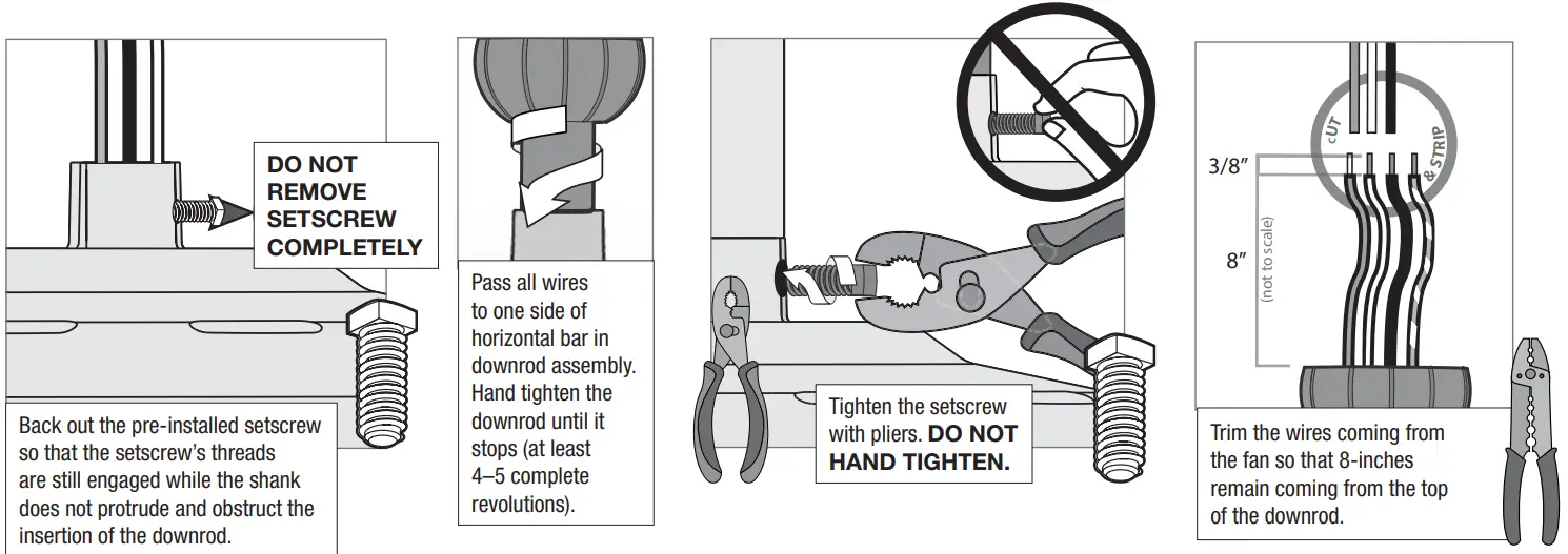 Hunter 51856 Crestfield 52 Inch Ceiling Fan with 3 LED Lights - Downrod