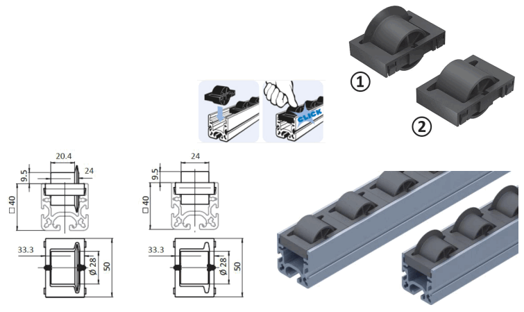 RS PRO 229-9193 Roller Units - 3