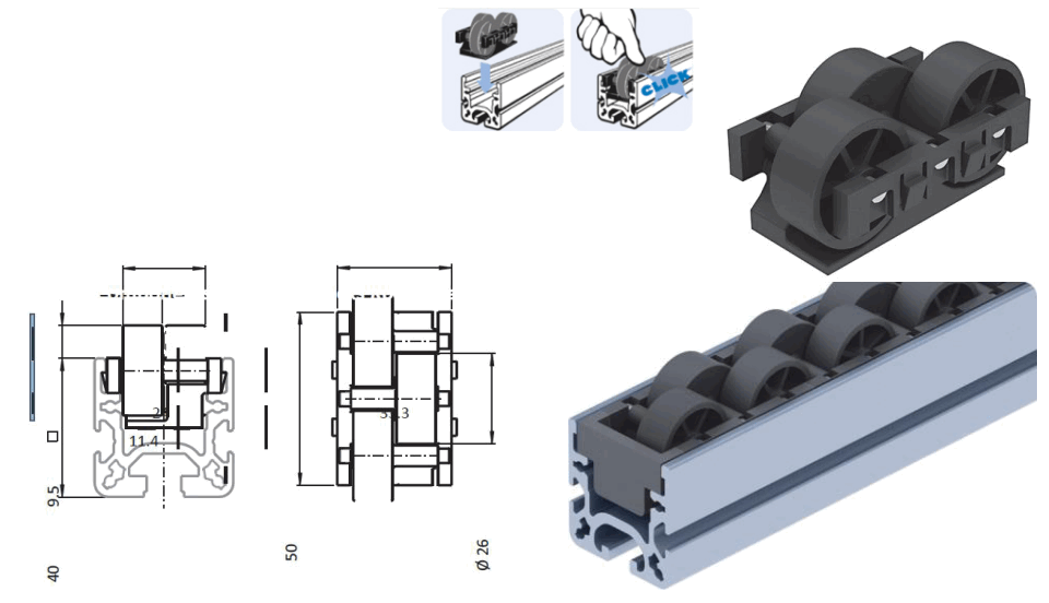 RS PRO 229-9193 Roller Units - 6