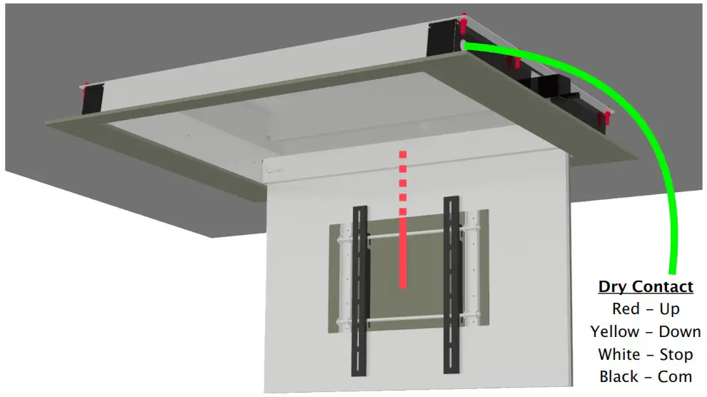 iCONNECT TVL RH Fold Down Ceiling Tv Lift - Lift Installation 5