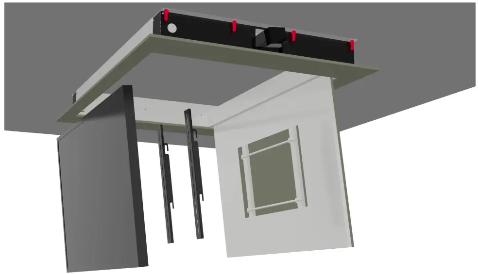 iCONNECT TVL RH Fold Down Ceiling Tv Lift - Lift Installation 6