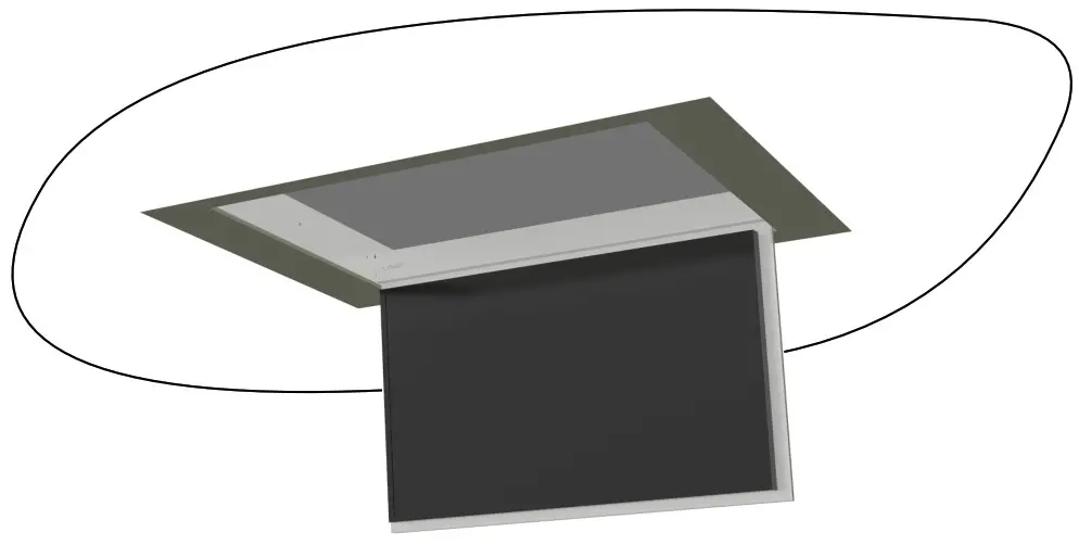 iCONNECT TVL RH Fold Down Ceiling Tv Lift - Lift Installation 7