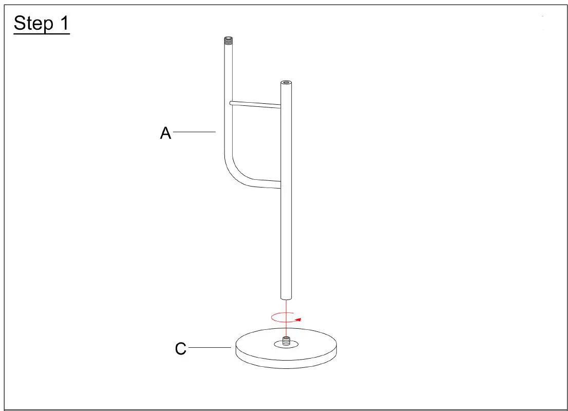 WEHOMZ 85780802100 Modern End Table Arc Floor FIG 4