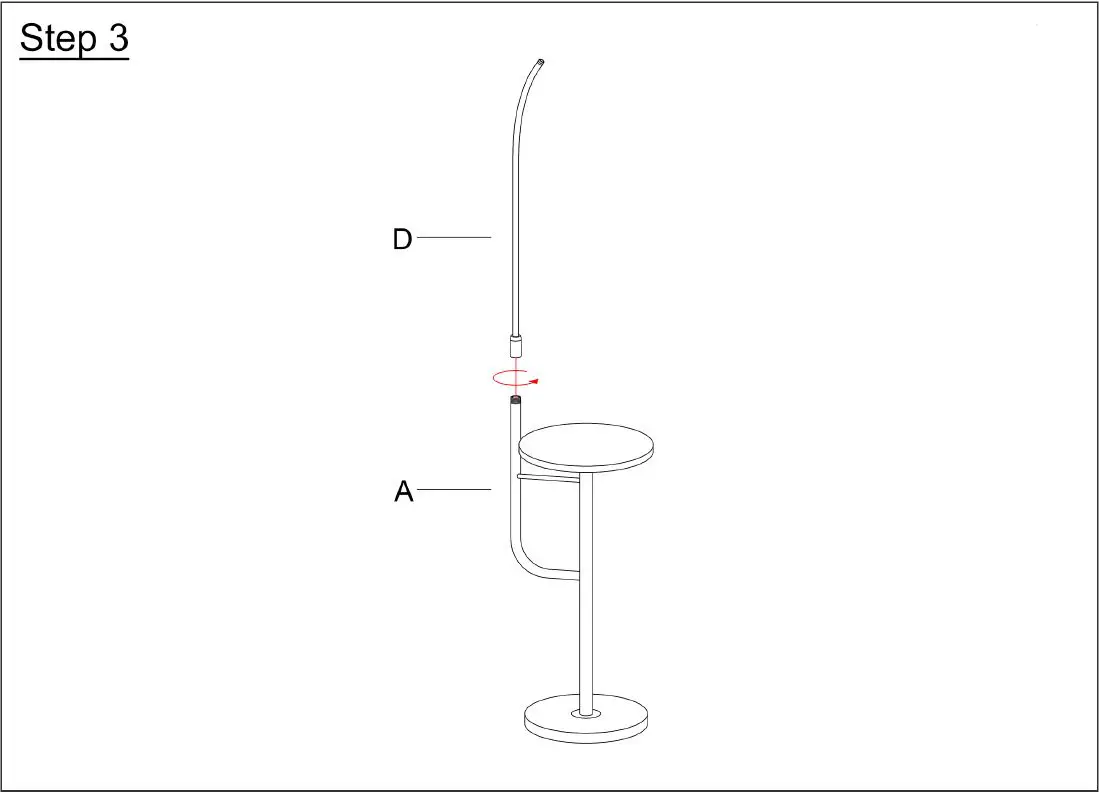 WEHOMZ 85780802100 Modern End Table Arc Floor FIG 6