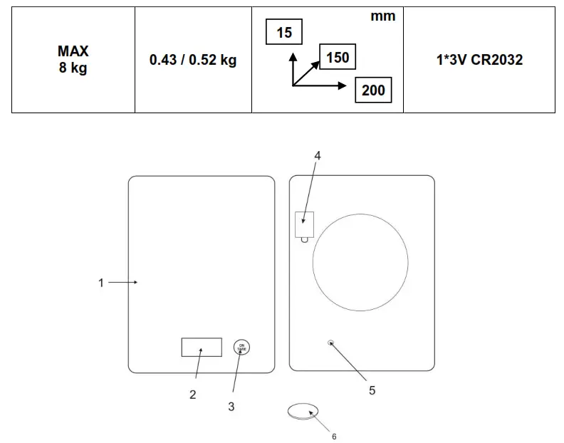 SCARLETT SC KS57P19 Digital Kitchen Scale - fig