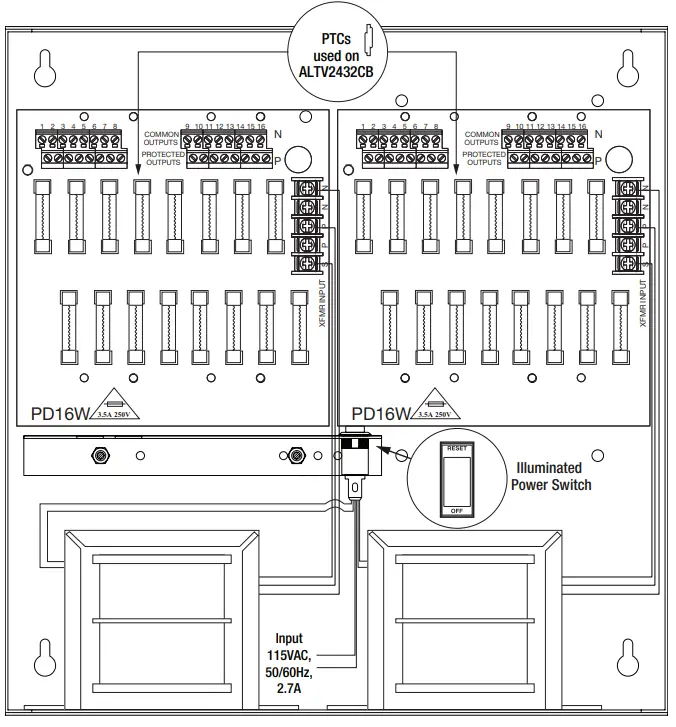 Altronix ALTV2432 32 Output CCTV Power Supplies