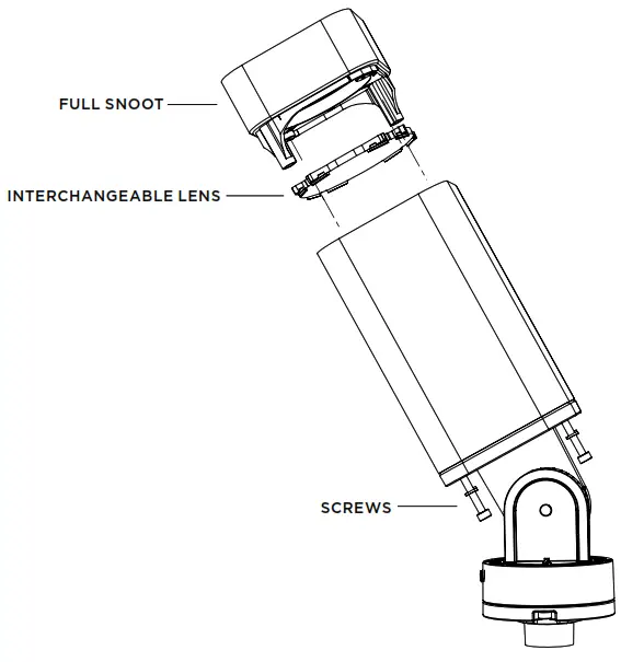 ECOSENSE Rise F080 Ultra Compact Exterior Rated LED luminaire - FULL SNOOT