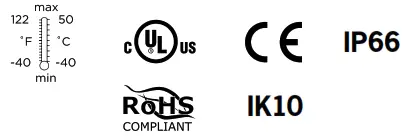 ECOSENSE Rise F080 Ultra Compact Exterior Rated LED luminaire - icon