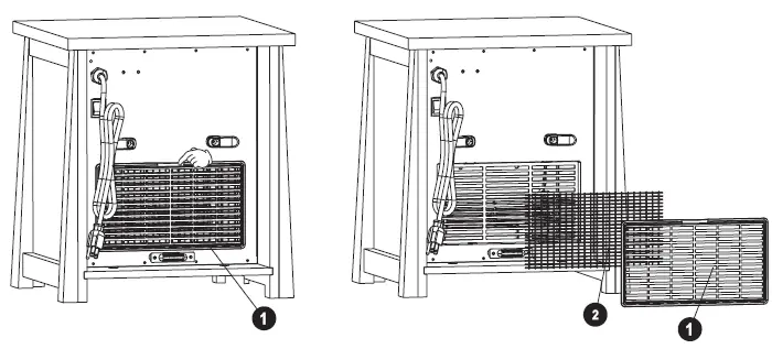 LifeSmart HT1125 6-Element Infrared Heater with Wood Cabinet-10