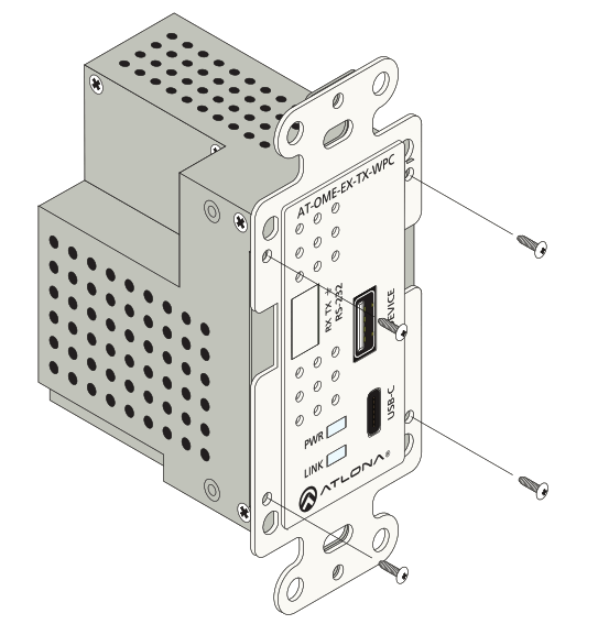 ATLONA ATOME-EXTX WPC Omega 4K UHD Wallplate Transmitter - Fig 3