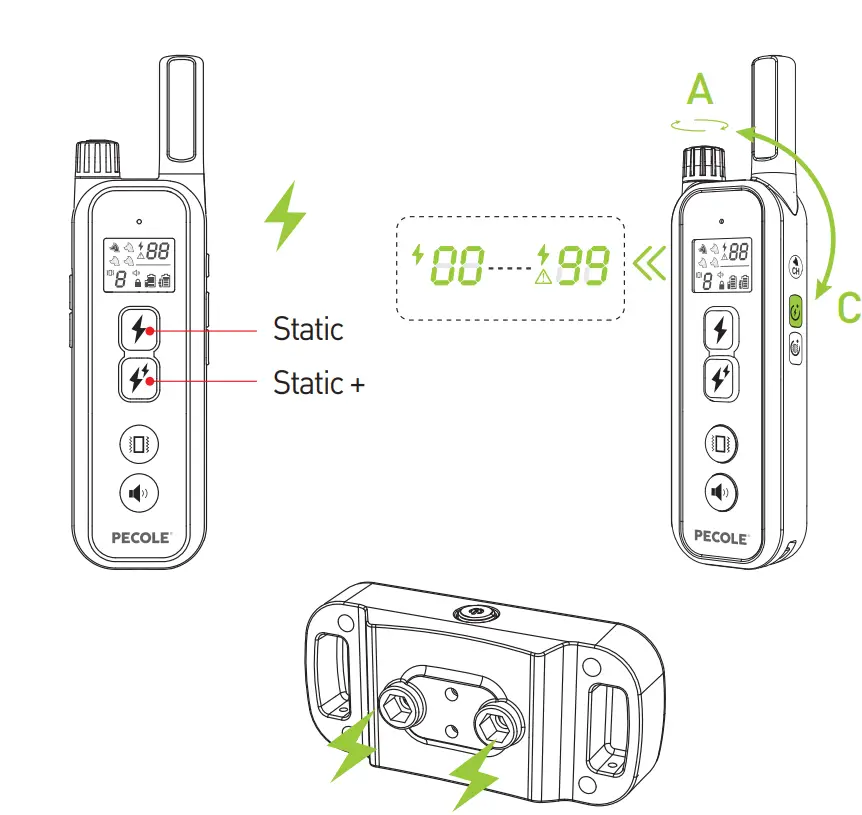 PECOLE ‎ PE-18 Dog Training Collar with Remote-35
