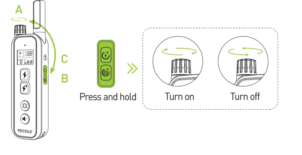 PECOLE ‎ PE-18 Dog Training Collar with Remote-37