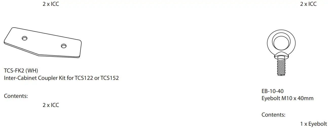 Turbosound TCS62 TCS Passive Series Arrayable Full Range Loudspeakers and Subwoofers - Figure 24