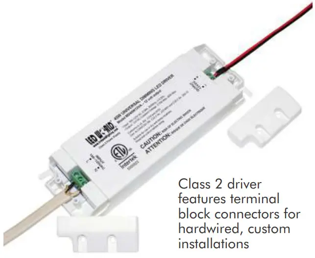 LED WORLD MD45W12VA 45W Universal Dimming Class 2 LED Driver - INSTALLATION