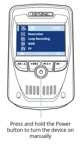 Turning the Device On and Off