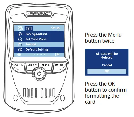 Upon turning on the camera