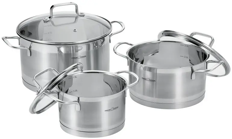 PROFI COOK PC-KTS 1223 Stainless Steel 6 Pieces Saucepan Set