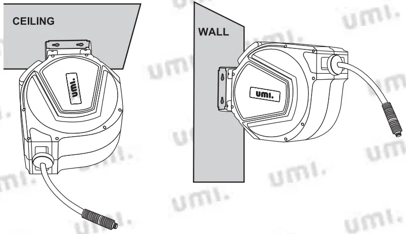 UMI UM19054AU 15M Retractable Air Hose Reel-fig3