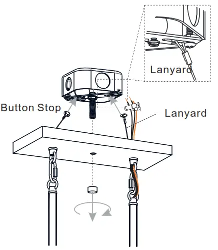 QUOIZEL KEL633NWS Island Light - Install Lanyards