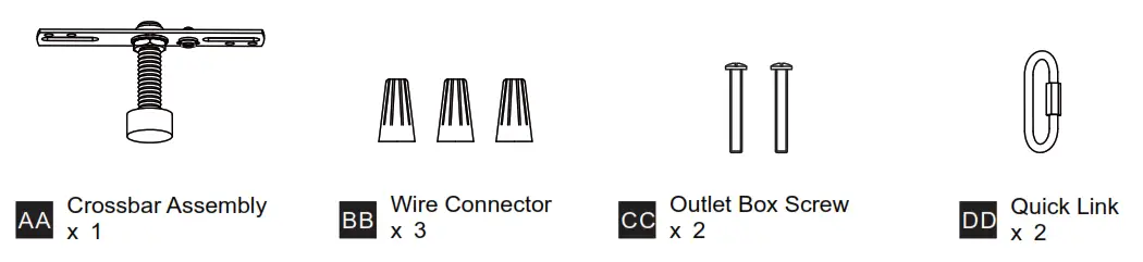 QUOIZEL KEL633NWS Island Light -MOUNTING HARDWARE