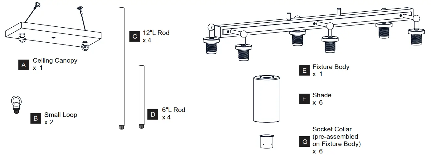 QUOIZEL KEL633NWS Island Light - PACKAGE CONTENTS