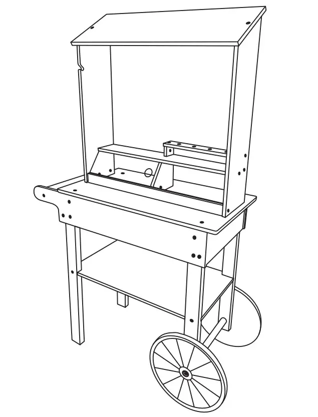 Kmart W10A124 Wooden Ice Cream Cart - Figure 3