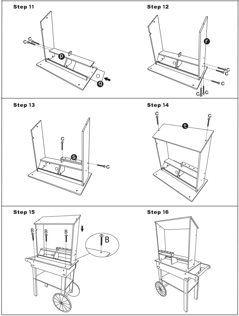 Kmart W10A124 Wooden Ice Cream Cart - Figure 7