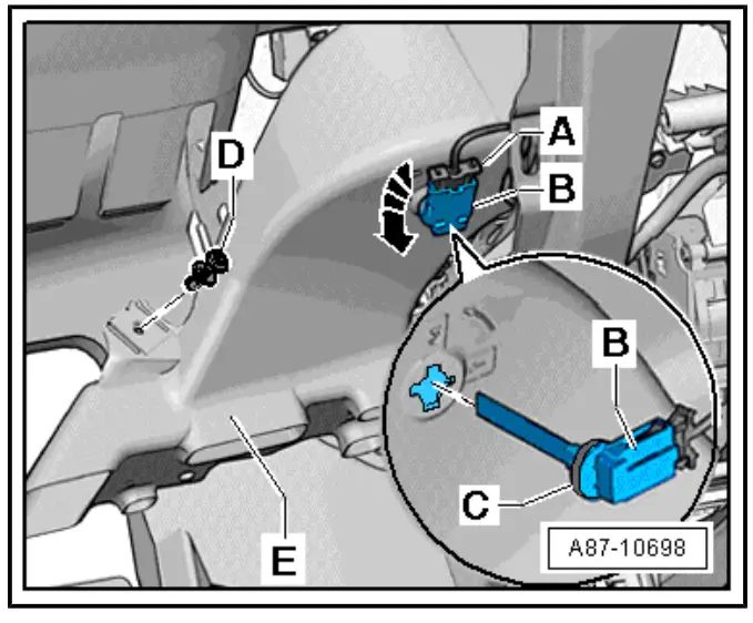 AUDI A8 EVAP Temperature Sensor fig 1