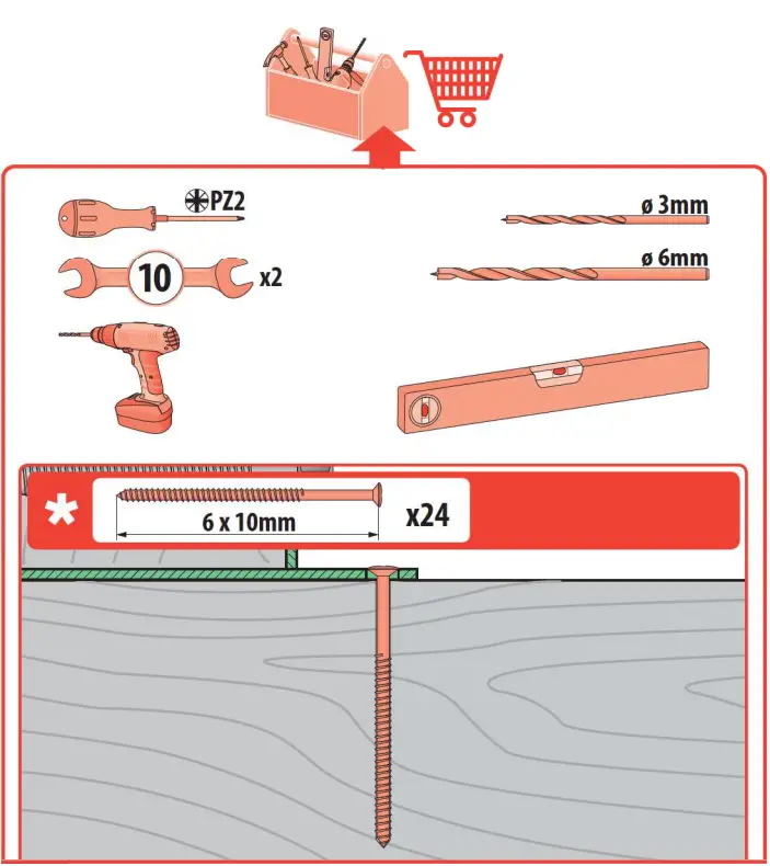 FAKRO LXB-P Hatch Guardrail Attic Ladder Accessories A03