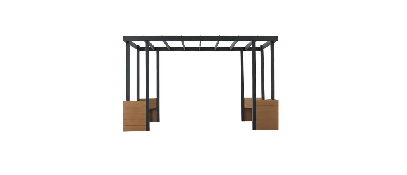 Sunjoy Group A106007600 Summercove Marbella 10 Ft. X 12 Ft. Black Steel Pergola Instruction Manual