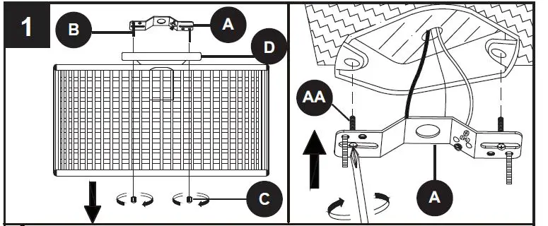 allen roth KPN4001AS-01 1-Light 13.625-in Black Canopy-4