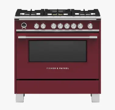 FISHER PAYKEL OR36SCG6R1 Dual Fuel Range 36 Inch 5 Burners Self-cleaning A