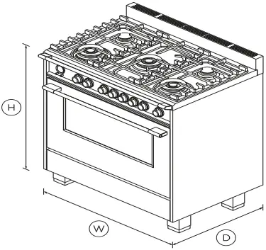 FISHER PAYKEL OR36SCG6R1 Dual Fuel Range 36 Inch 5 Burners Self-cleaning B