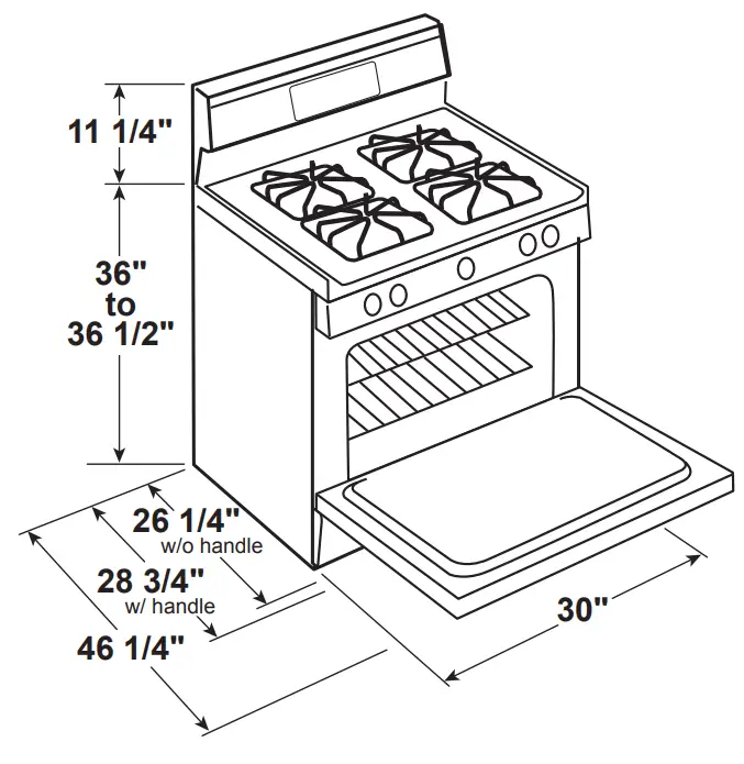 GE APPLIANCES JGB735SP-EP-FP-DP 30 Inch Free-Standing Gas Convection Range fig 3