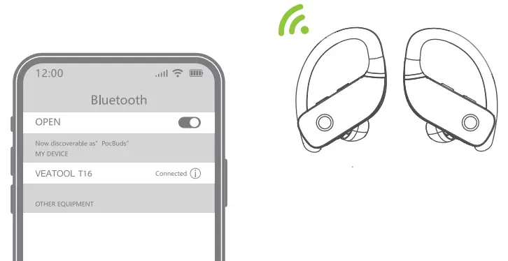 VEATOOL-True-Wireless-Sports-Earbuds-T16-FIG.4