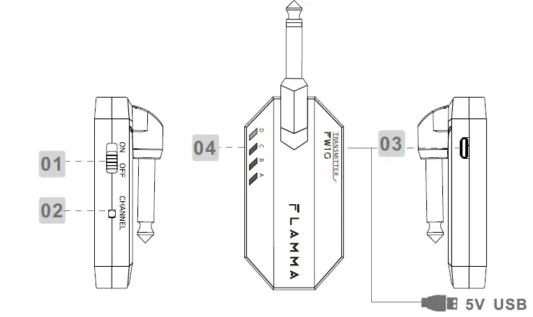 FLAMMA FW10 Digital Wireless Guitar System 01