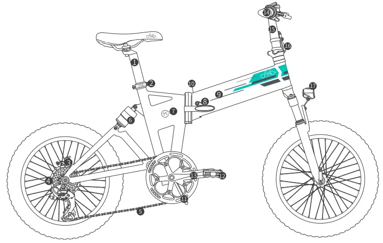 Fiido M3 Electric Bike Foldable Mountain -