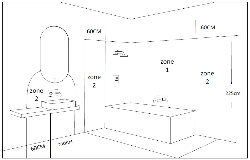 newtech 9408 Ambience Pill LED Mirror 1