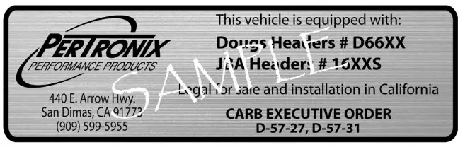 JBA 1850S-4 Exhaust Cat4ward Headers - warning