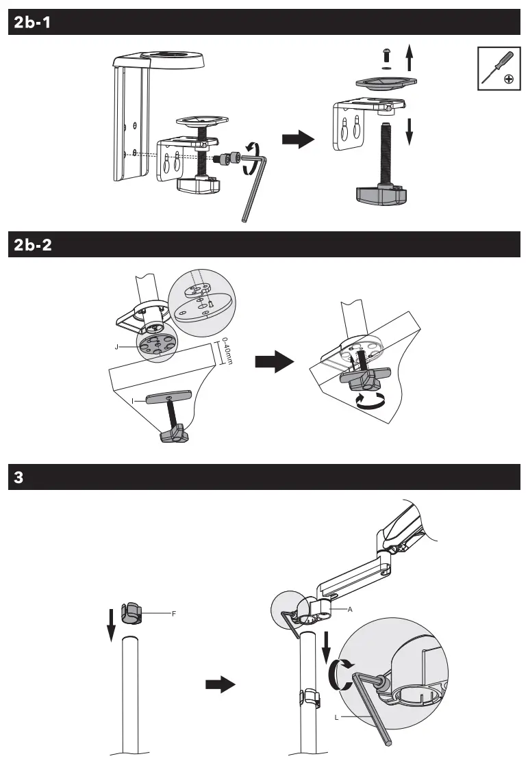 AlzaErgo APW-EGARS05B ErgoArm Tube Monitor Mount - fig 3