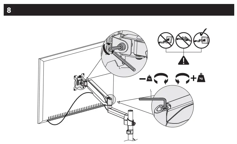 AlzaErgo APW-EGARS05B ErgoArm Tube Monitor Mount - fig 6